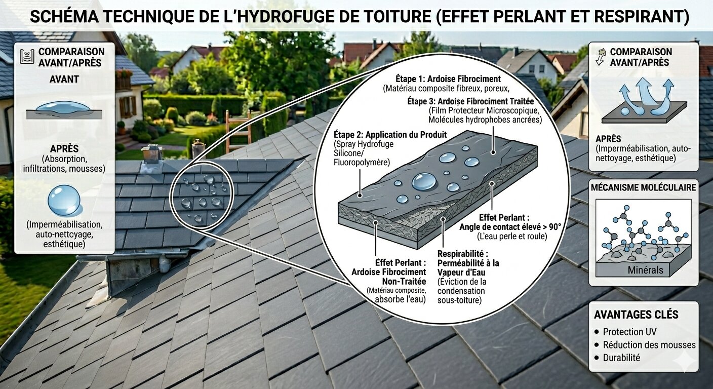 Schéma hydrofuge toiture